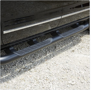 Marchepieds tubulaires - 4 po, ronds, diesel, noirs pour Silverado et Sierra à cabine multiplaces 2500 et 3500 Diesel HD 2015 à 2019 #84208375-1