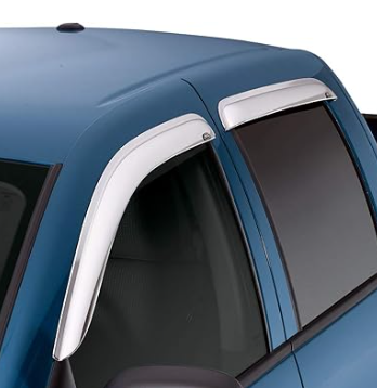 Déflecteurs de vitres latérales chromés. Pour Silverado et Sierra à cabine Multiplaces 2020 à 2025. #AVS-94805